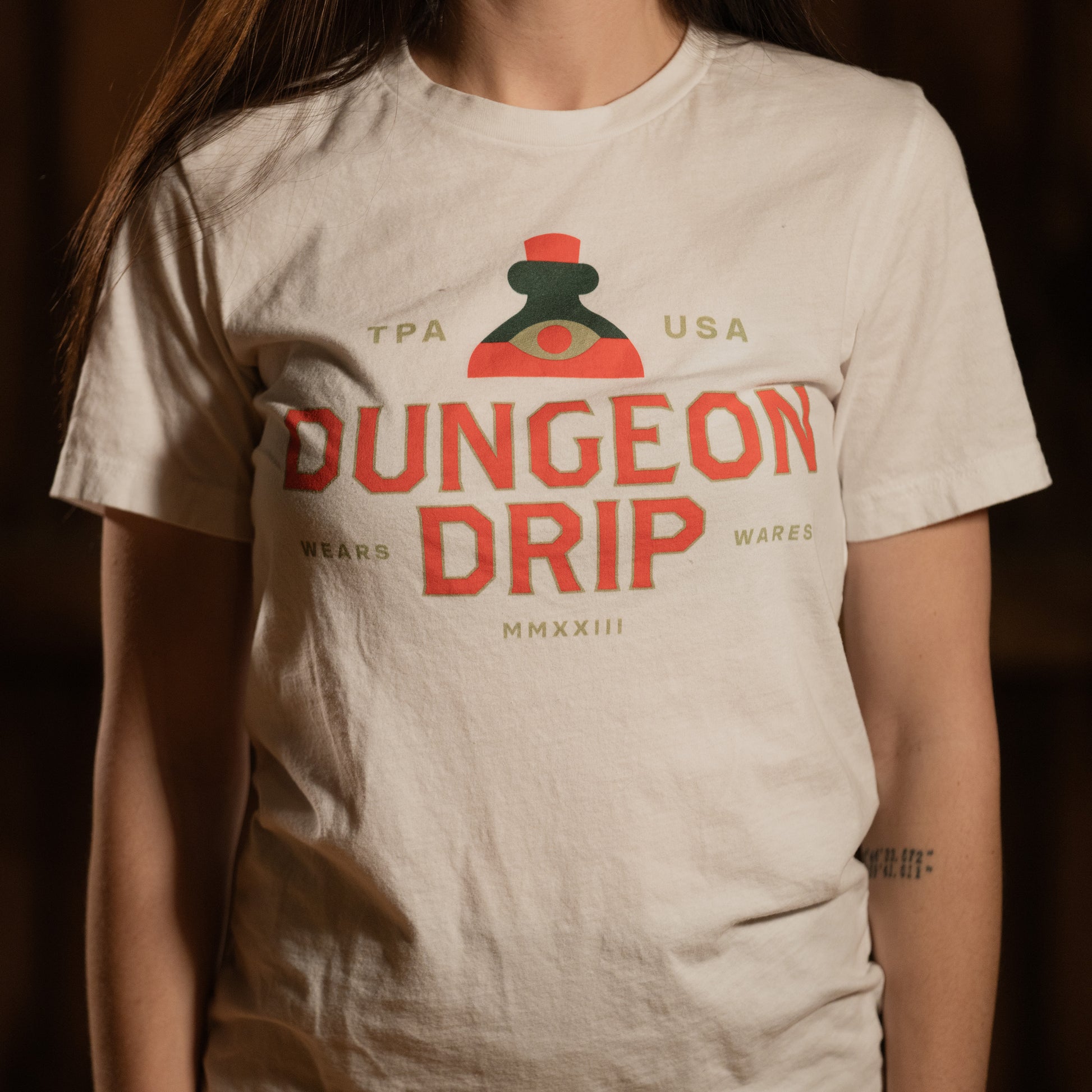 Classic Dungeon Drip, T-Shirt, Shirt Dungeons & Dragons, Dungeons And Dragons, D&D, 5E T-Shirt, White, Dungeon Master, Pathfinder, RPG, TTRPG