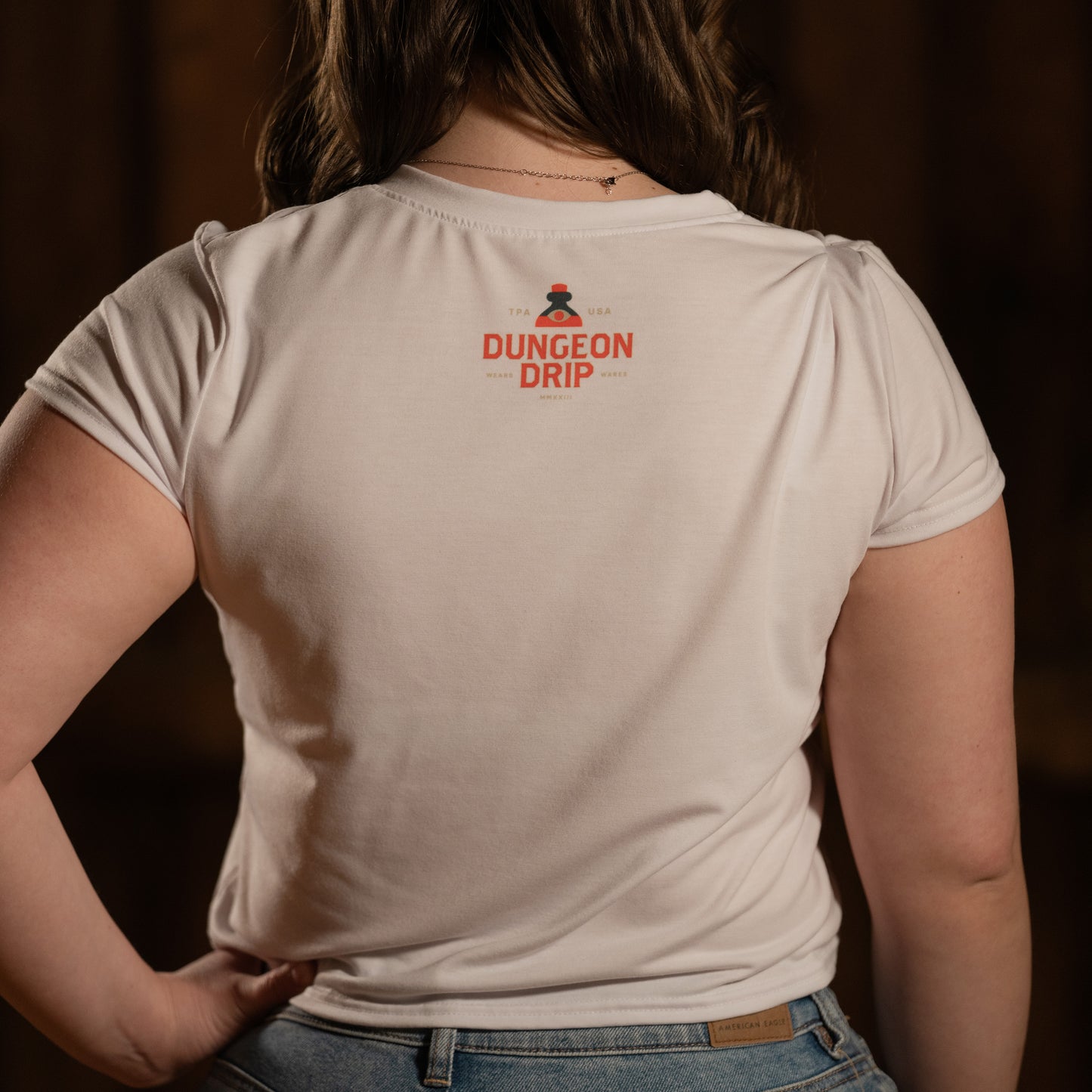 Dungeons & Dragons, Dungeons And Dragons, Female Barbarian, D&D, T-shirt, Crop Top, 5E T-Shirt, White, Dungeon Master, Wylin', Pathfinder, TTRPG