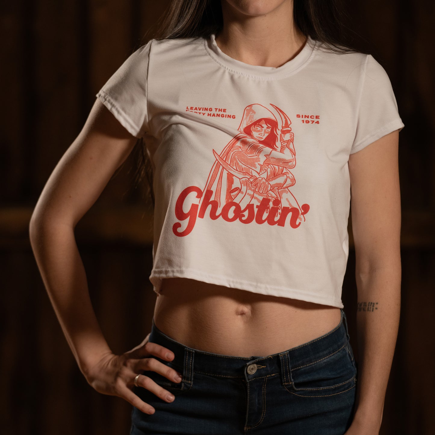 Rogue, Female, D&D, Dungeons & Dragons, Dungeons and Dragons, Crop Tee, Crop Top, Ghostin', Dungeon Drip D&D Shirt, D&D Crop Top, TTRPG Shirt, TTRPG Crop Top