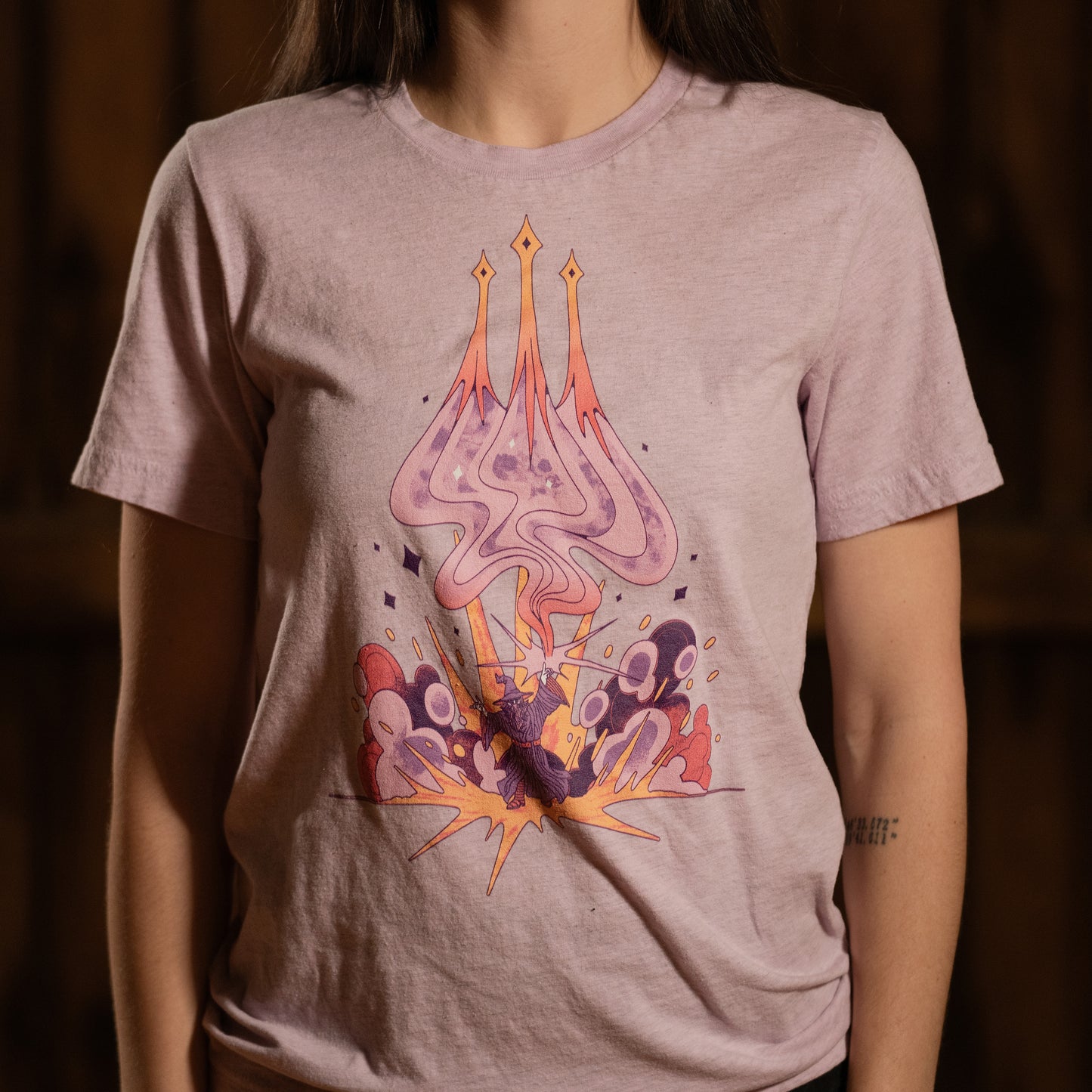 Dungeons & Dragons, Dungeons And Dragons, Magic Missile, D&D, 5E, T-shirt, Shirt, Heather Prism, Dungeon Master, Spell, Spell Series, Pathfinder, TTRPG, DND