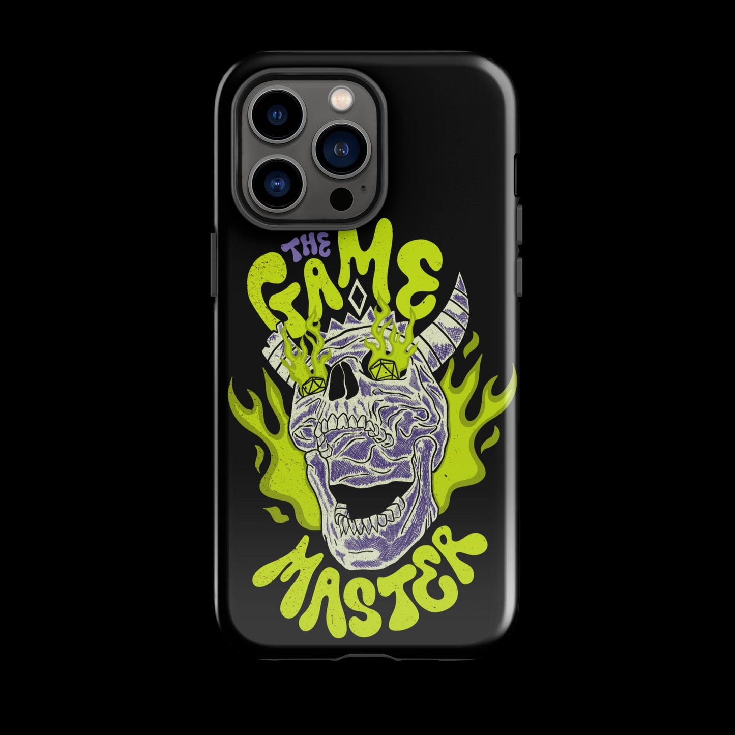 The "Inked GM" Flaming Skull Tough case for iPhone®