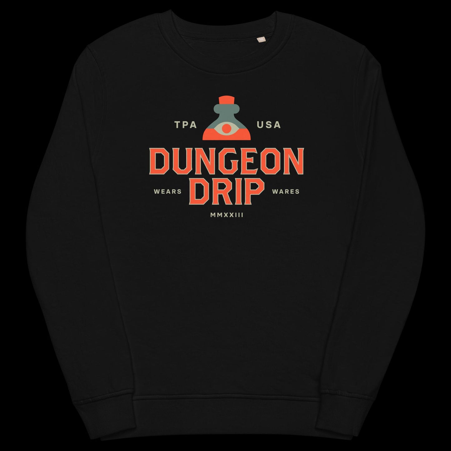 Classic Dungeon Drip Logo | Unisex D&D organic sweatshirt