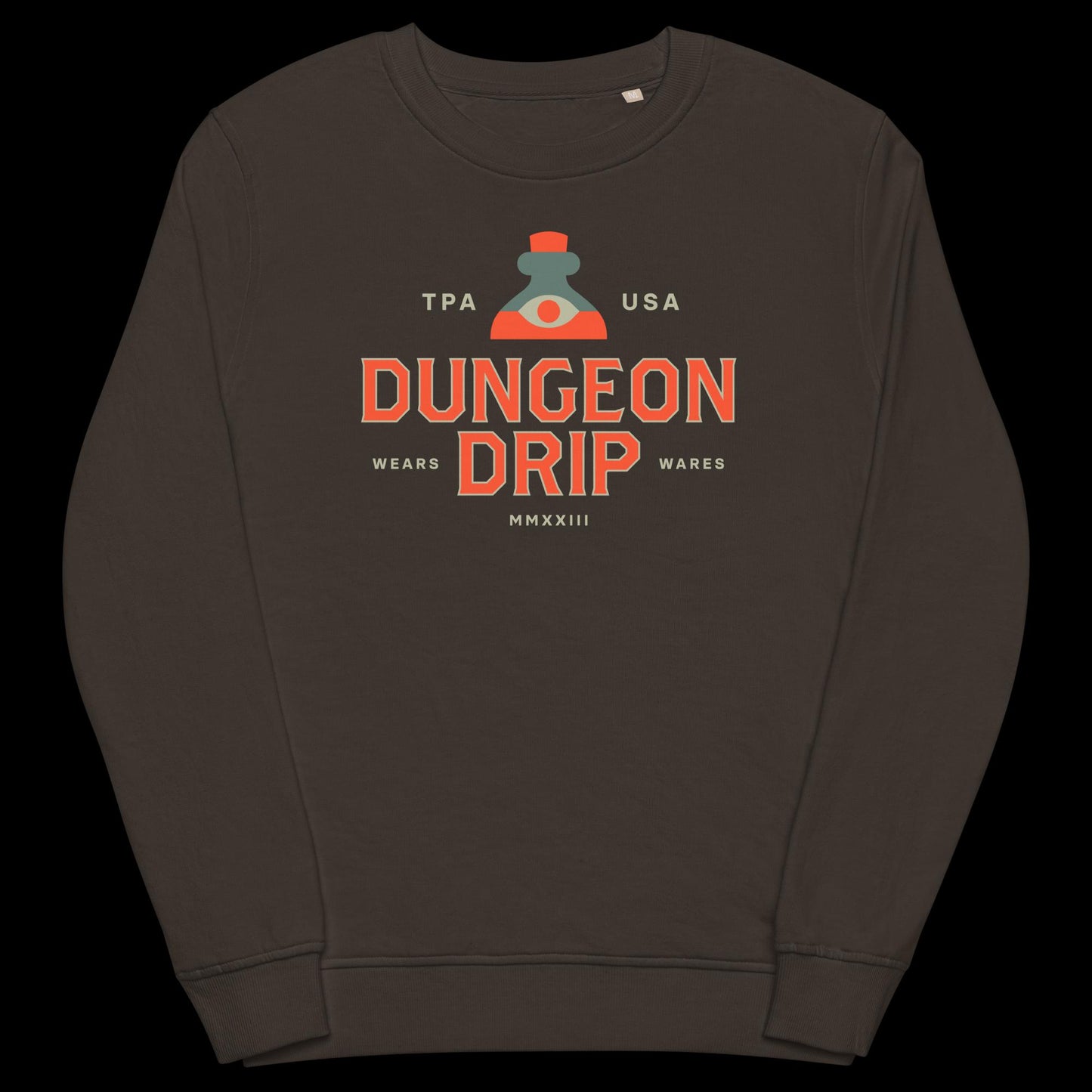 Classic Dungeon Drip Logo | Unisex D&D organic sweatshirt