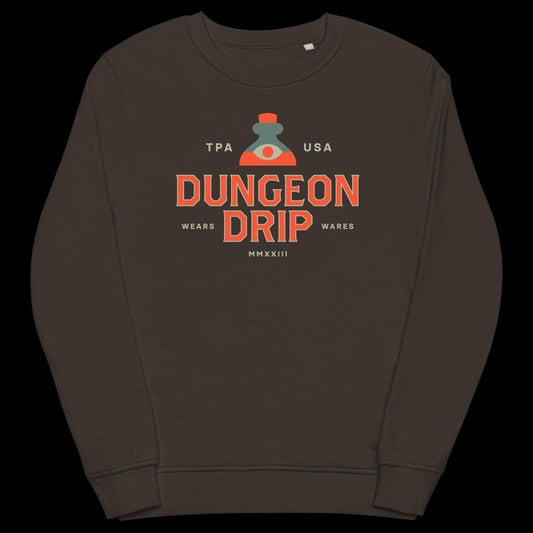 Classic Dungeon Drip Logo | Unisex D&D organic sweatshirt