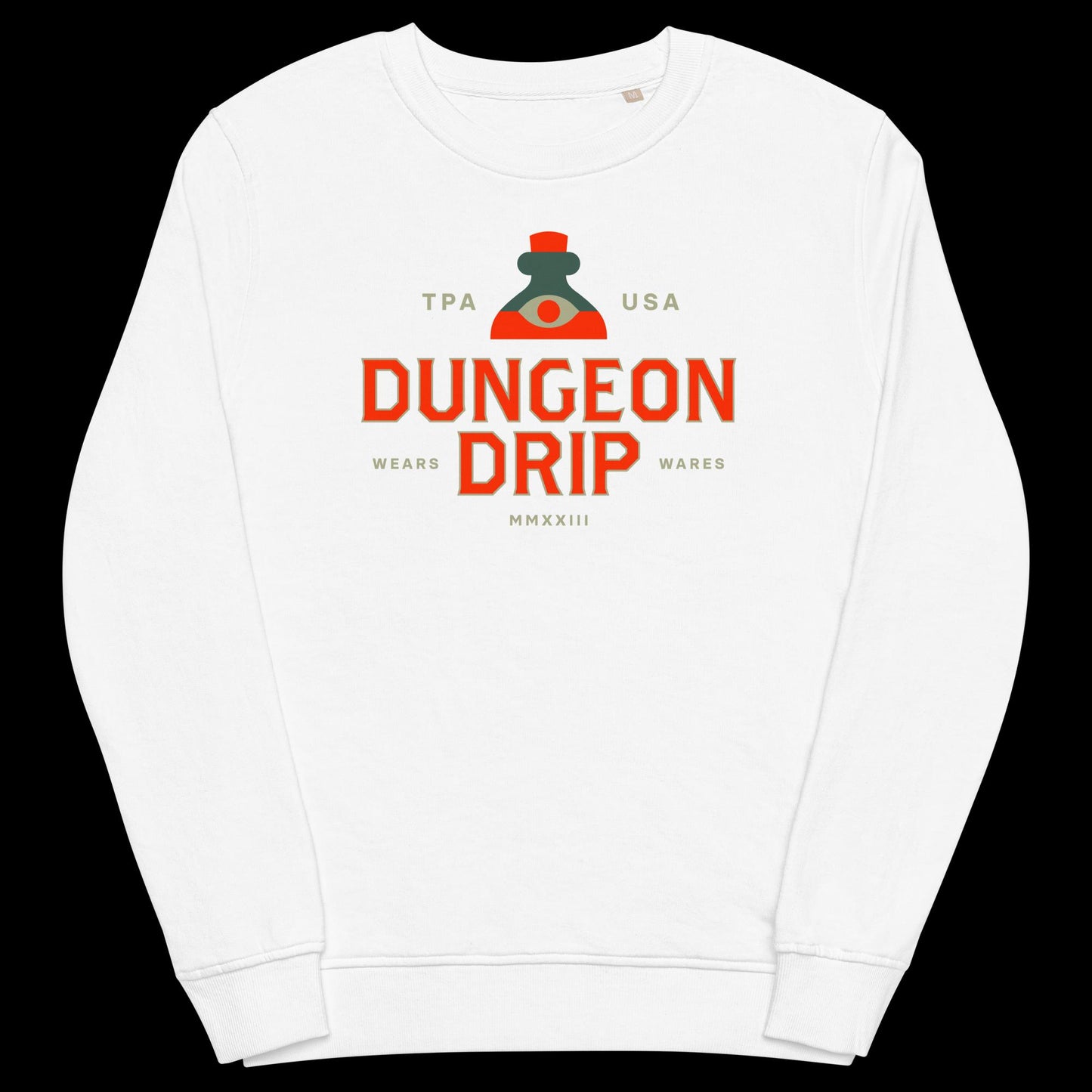 Classic Dungeon Drip Logo | Unisex D&D organic sweatshirt