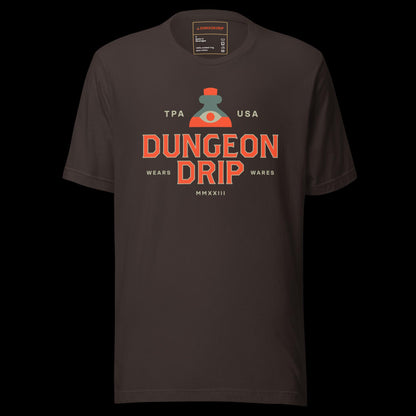 Classic Dungeon Drip, T-Shirt, Shirt Dungeons & Dragons, Dungeons And Dragons, D&D, 5E T-Shirt, Brown, Dungeon Master, Pathfinder, RPG, TTRPG