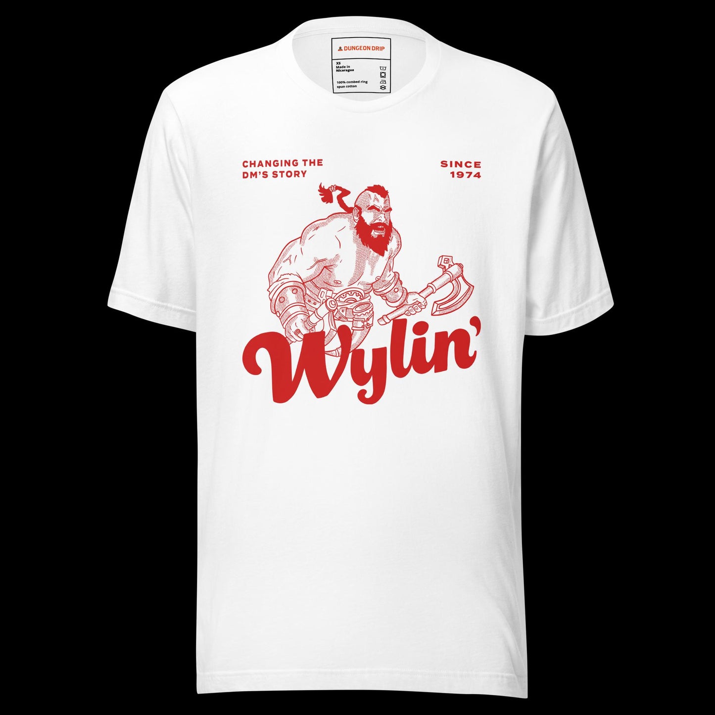 Dungeons & Dragons, Dungeons And Dragons, Barbarian, D&D, 5E T-Shirt, White, Dungeon Master, Wylin'